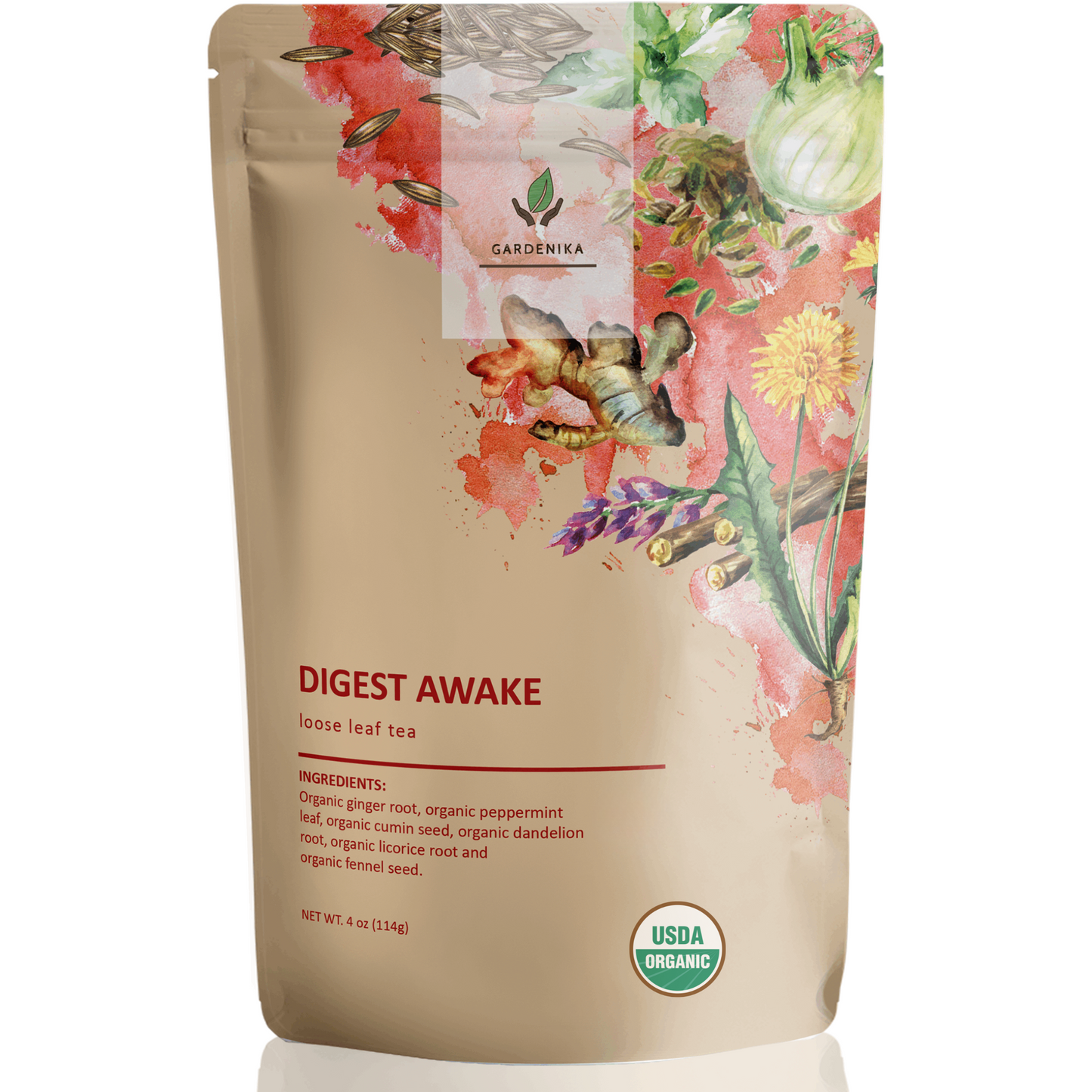 Digest Awake Tea, Bloating & Stomach Ease | Ayurvedic | Organic