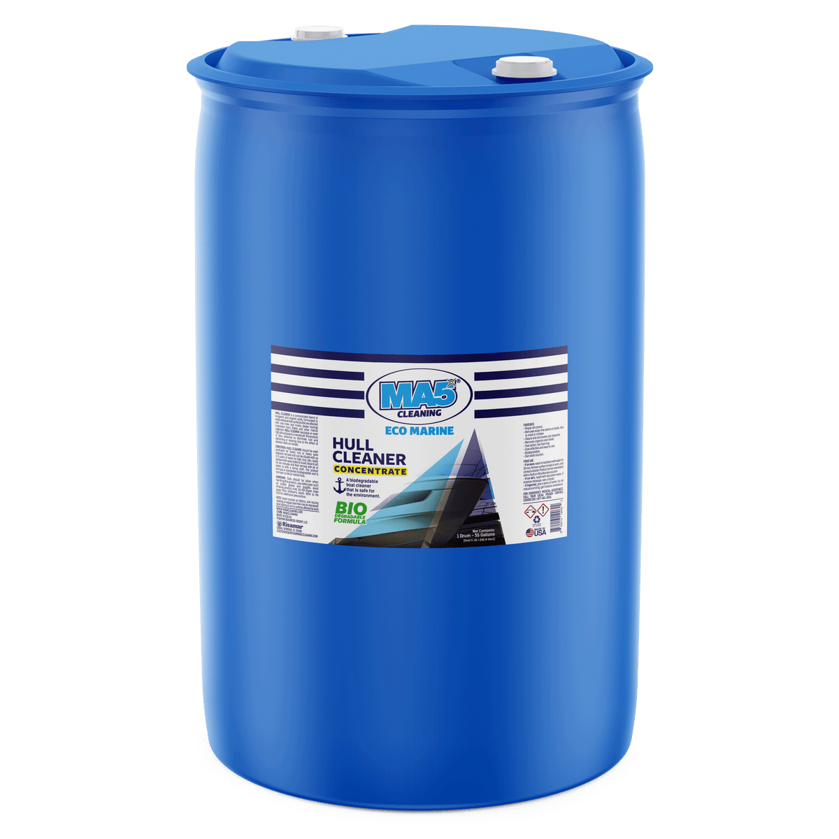 MA5X Boat Hull Cleaner Concentrate 55-Gallon Drum | Marine Rust, Stain & Waterline Remover