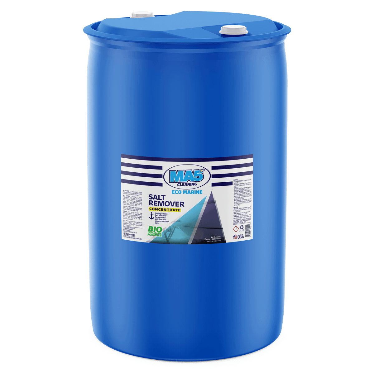 MA5X Salt Remover Concentrate 55-Gallon Drum | Marine Hull, Engine Flush & Fleet Washdown
