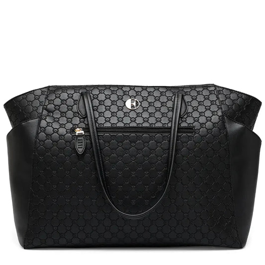 Compass 32L Vegan Leather Monogram Weekender Tote Bag
