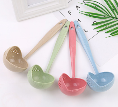 2 in 1 Soup Spoon Long Handle Spoon Creative Spoon Strainer Spoon Cooking Tools