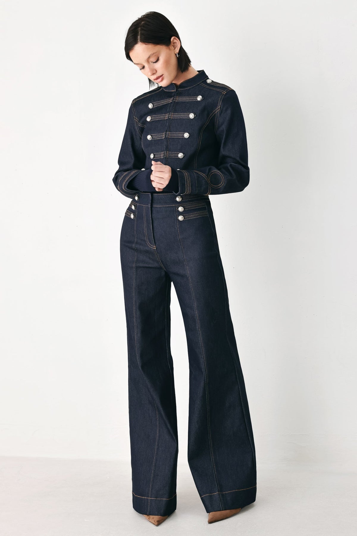 MIDNIGHT COMMANDER DENIM MILITARY JACKET