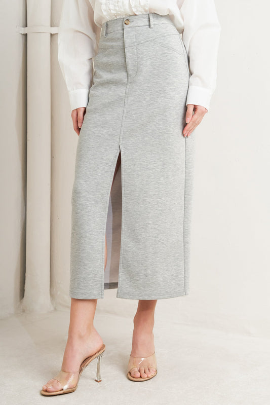 LOVELY BY NATURE KNIT MIDI SKIRT