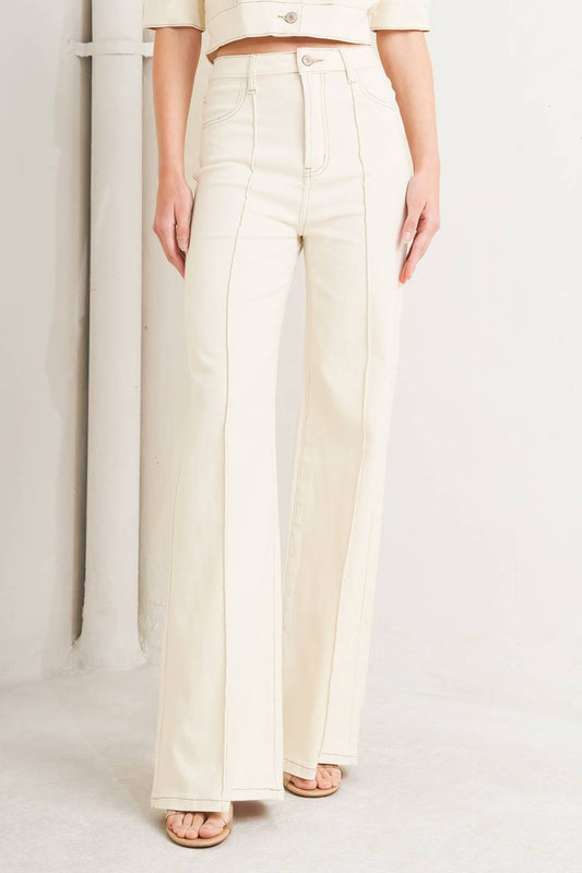 MODERN NEUTRAL TWILL PANTS