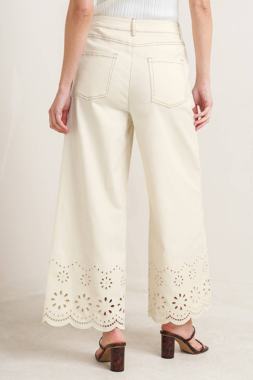 SUNDAY LEAF TWILL CULOTTE PANTS