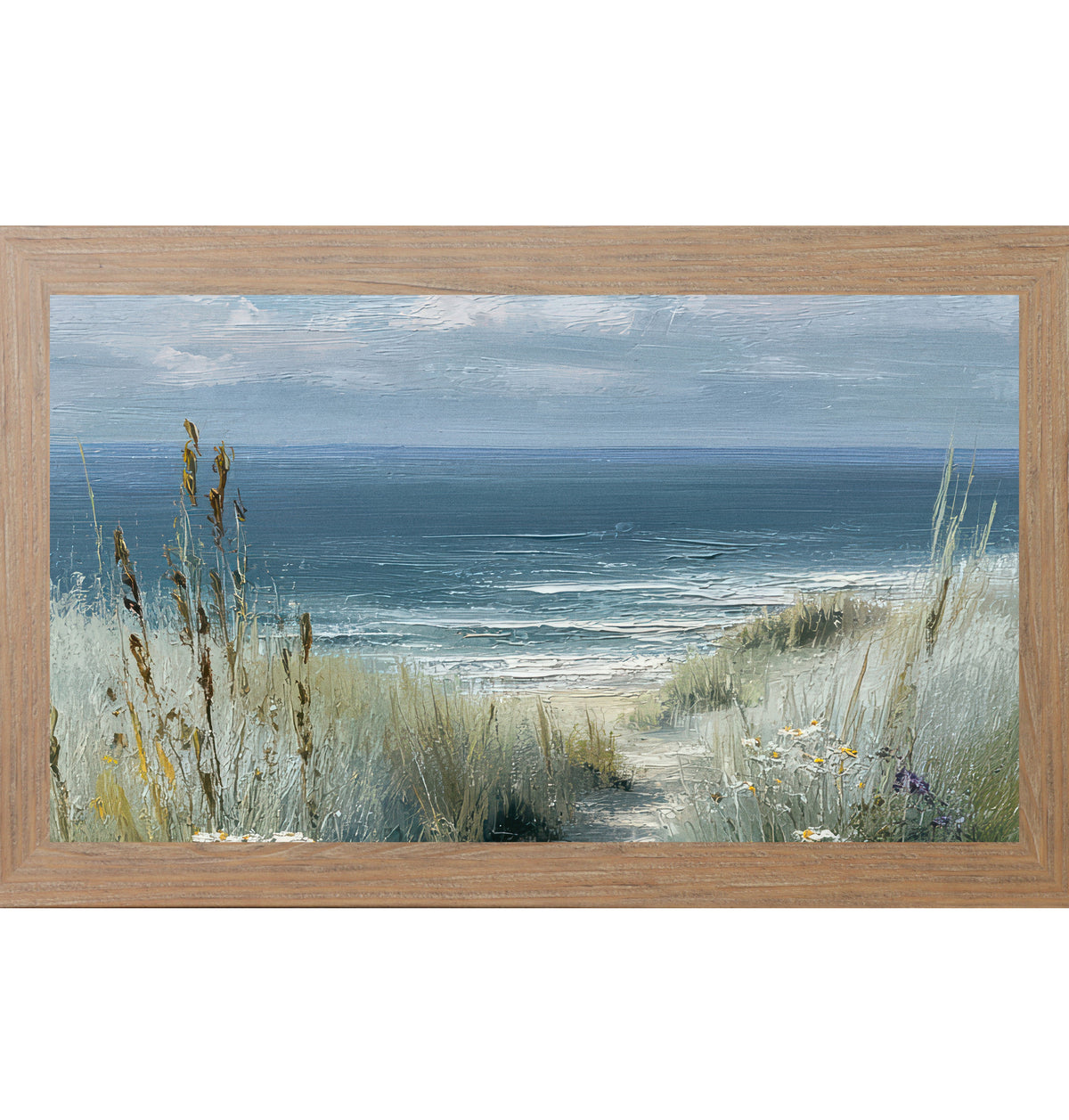 Coastal Path Wide Landscape Wall Art – Beach Dune Ocean Scenic Decor (SB756)