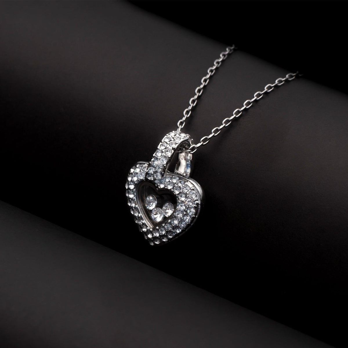 Daughter-In-Law Heart Necklace | Tryndi Floating Heart Design with Authentic Swarovski Crystals