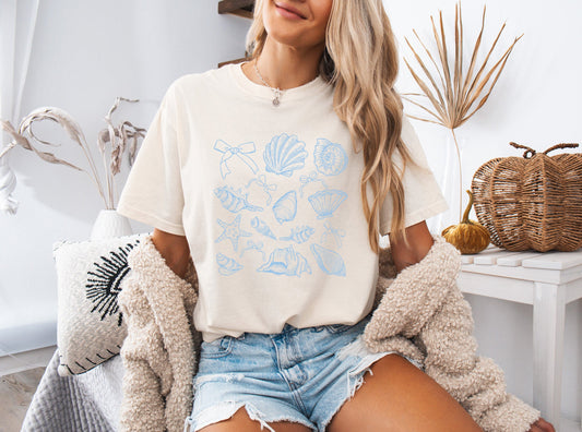 Seashell Lake Beach Summer Hiking Vacation Fish Nature Camping Hiking Comfort Colors T Shirt