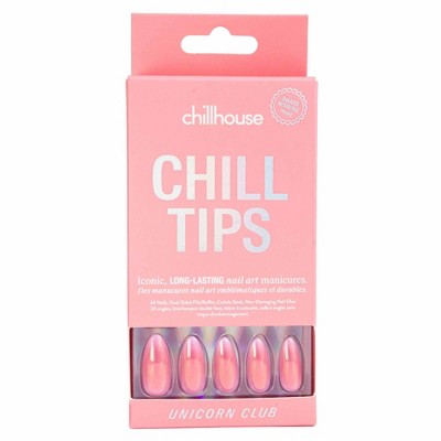 Chillhouse Chill Tips Press-On Fake Nails Unicorn Club 24ct - New