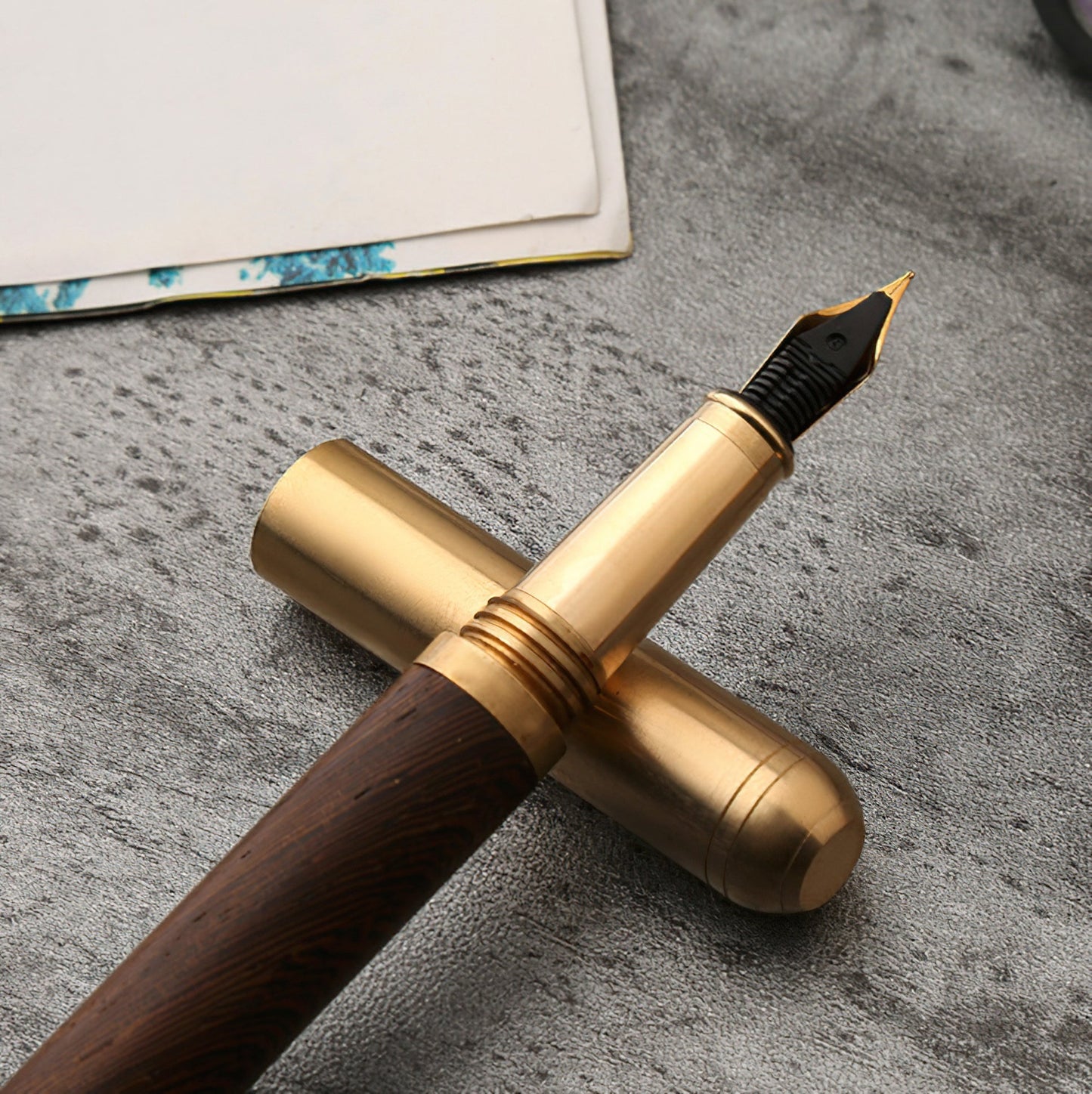 The Hemmingway | Handmade Wood and Brass Fountain Pen