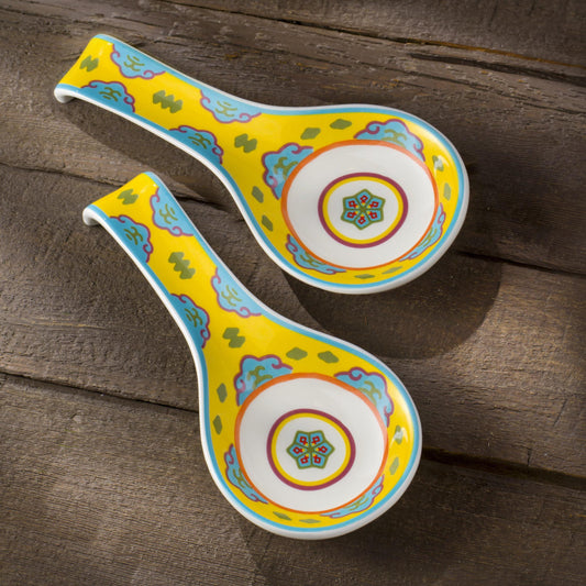 Galicia 9.5'' Ceramic Spoon Rests Set Of 2
