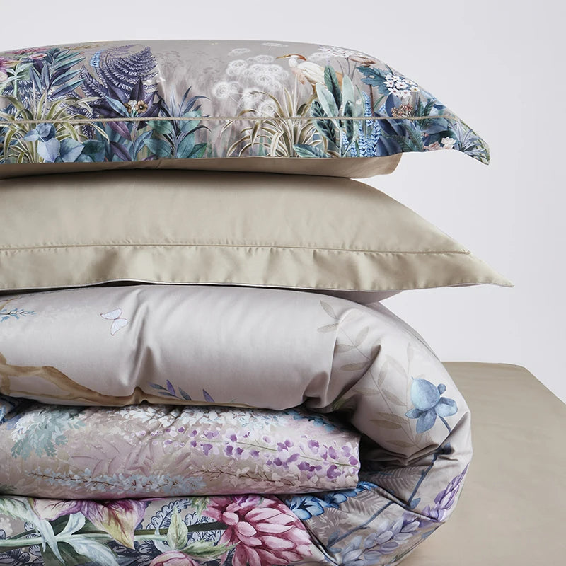 Gianna Birds and Flowers Egyptian Cotton Bedding Set | 3CARATS