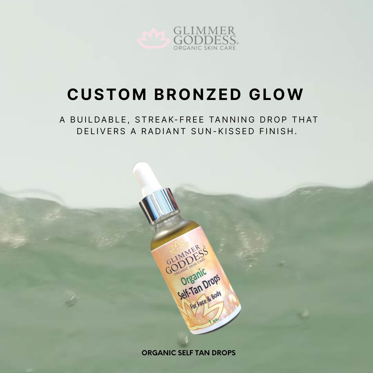 Organic Self Tan Drops – Customizable Fast-Developing Glow