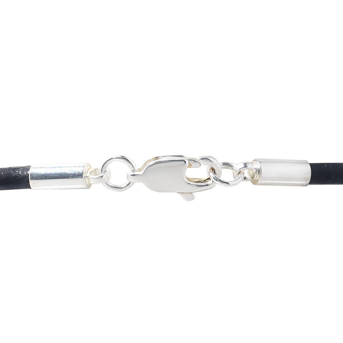 Gold Ribbon Charm Black Cord Bracelets