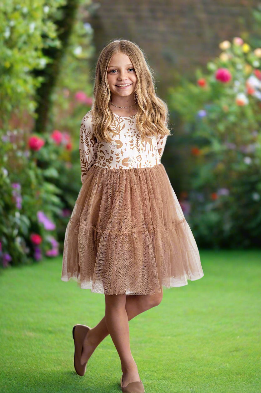 Woodland Deer Tulle Dress