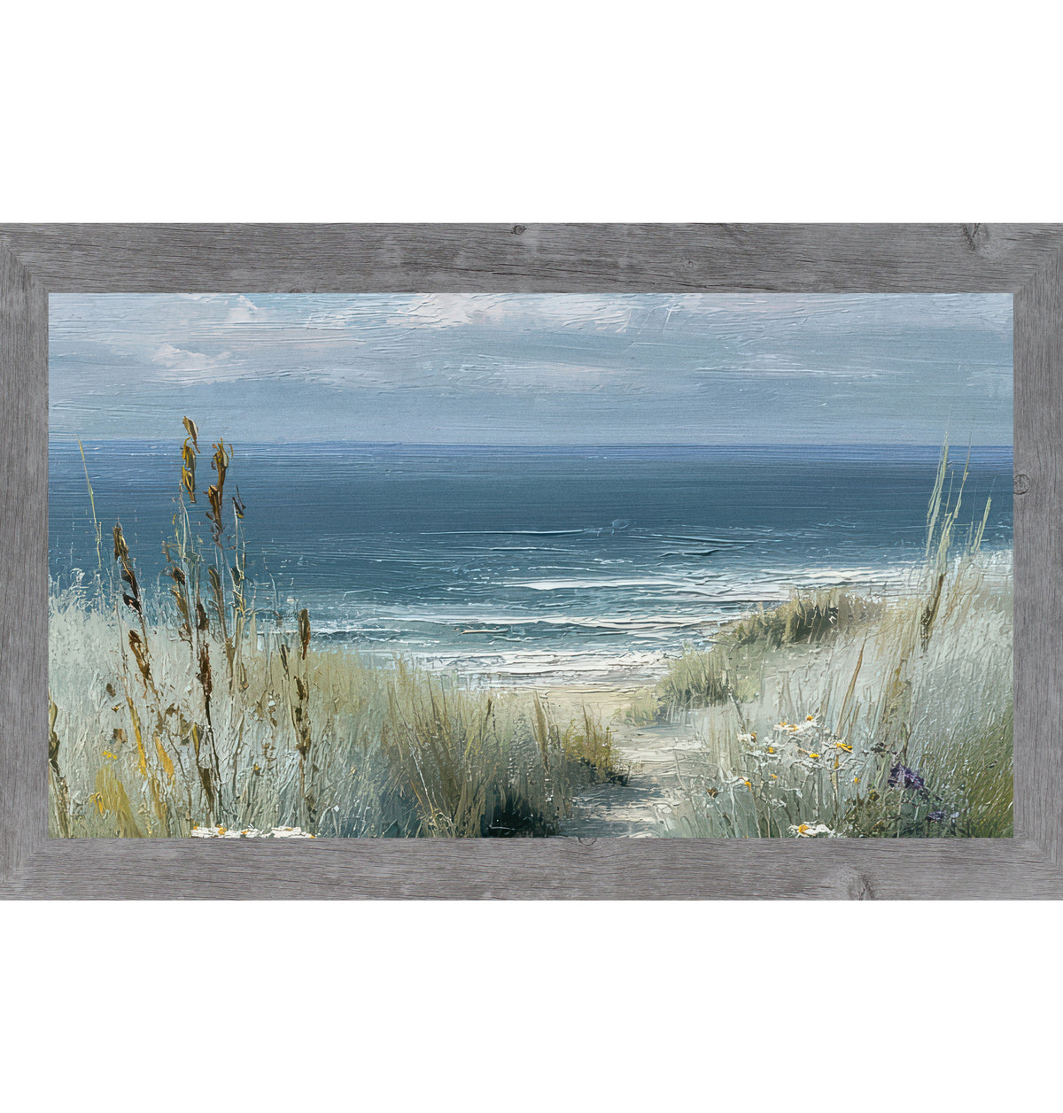 Coastal Path Wide Landscape Wall Art – Beach Dune Ocean Scenic Decor (SB756)