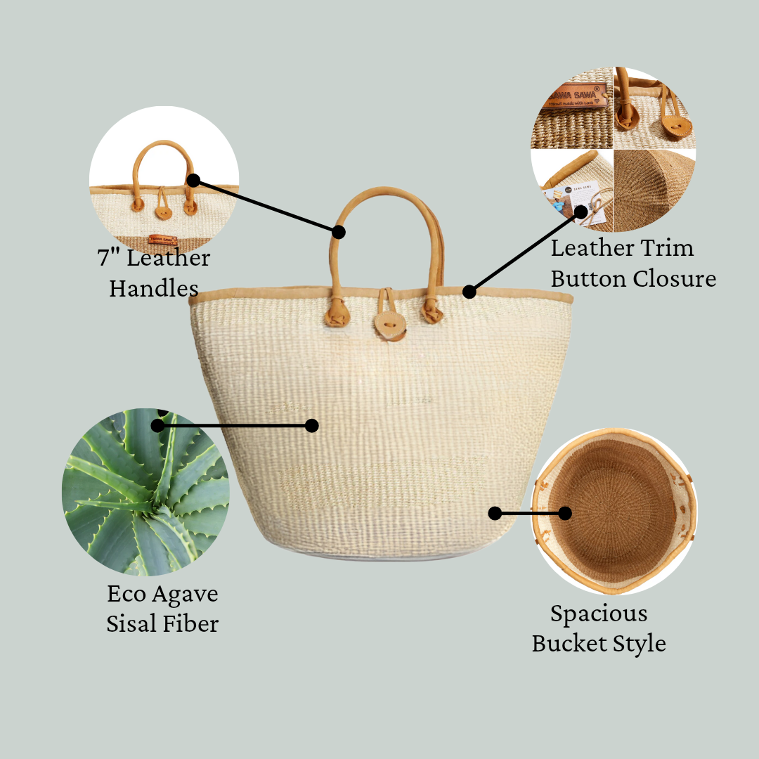Balance Flow Handmade Sisal Straw Basket Tote