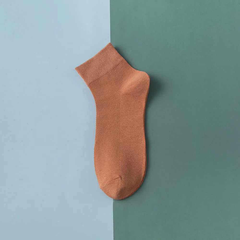 Cotton Breathable Solid Color Woman Summer Thin Socks