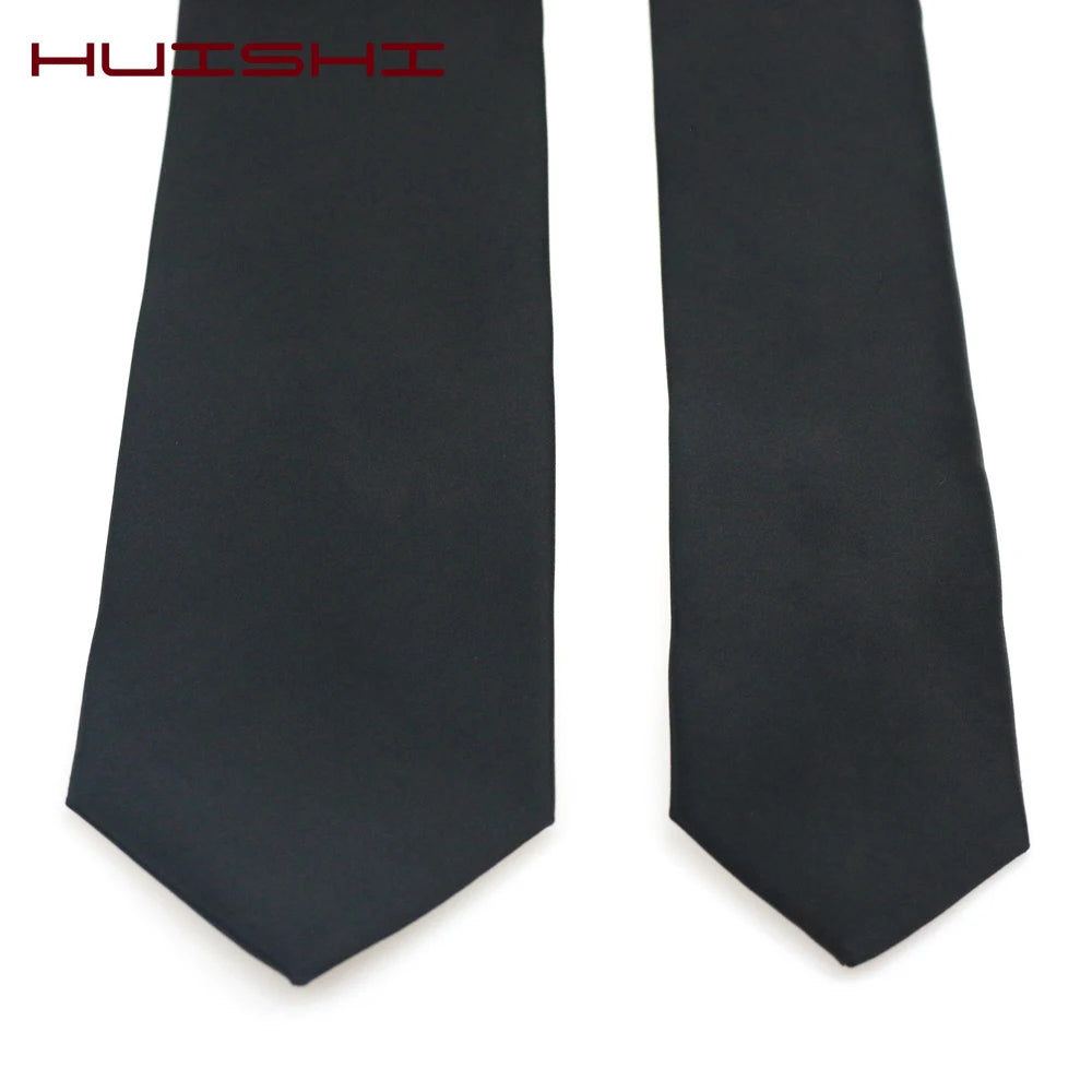 British Style Sale Mariage Waterproof Necktie Formal Black Solid Color Unisex Stripe Shape Men's For Gift Lapel Neck Tie Women