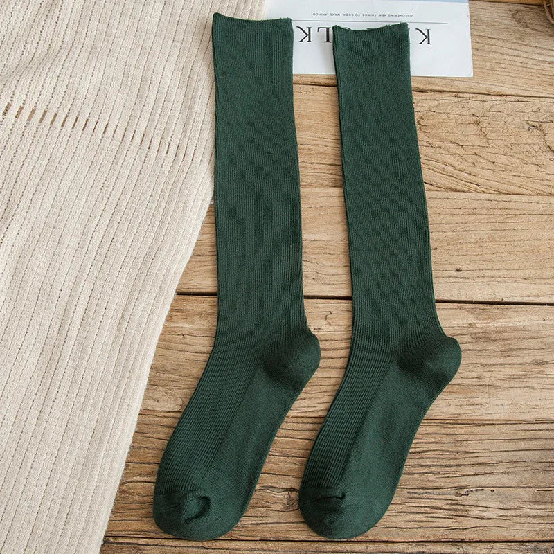 10 Colors Women's Cotton Socks Long Socks