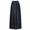 Women's Half Skirt Eco-Friendly Polyester Cotton A-Line Pleated Maxi Casual Skirt