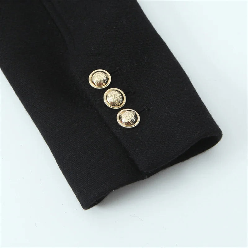 Women's Autumn Elegant Button-decorated Double-breasted Coat Jacket