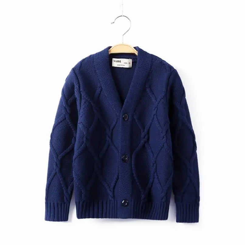 Boys Sweater Knitwear Long-Sleeve Cotton Cardigans