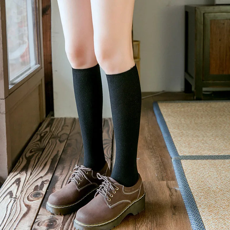 10 Colors Women's Cotton Socks Long Socks