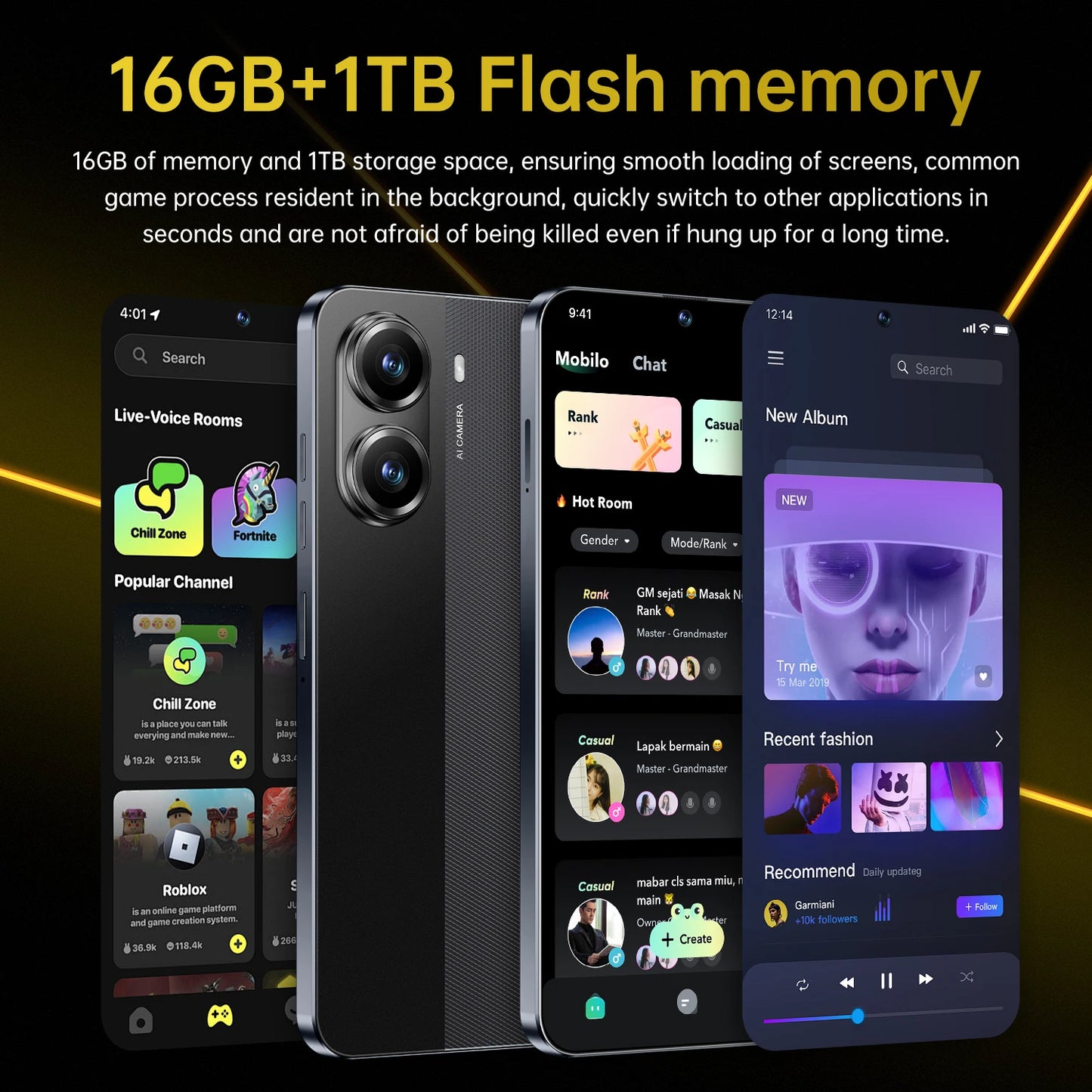 High Quality X7 Pro 16+1TB Smartphone 7.3 Inch Big Screen Android 14 Cellphones Mobile