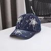 Women's Shiny Bling Denim Diamonds Hat Sparkling Rhinestone Baseball Cap