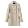 Women's Autumn Elegant Button-decorated Double-breasted Coat Jacket