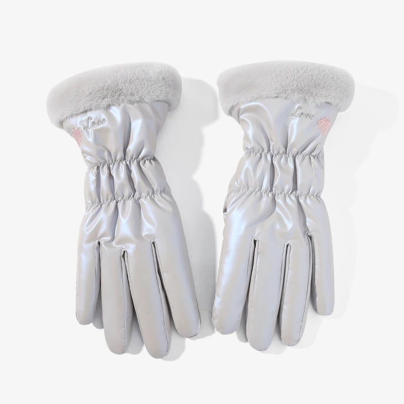 Daily Life Full Finger Cold Weather Gloves Ladies Cycling Driving Gloves