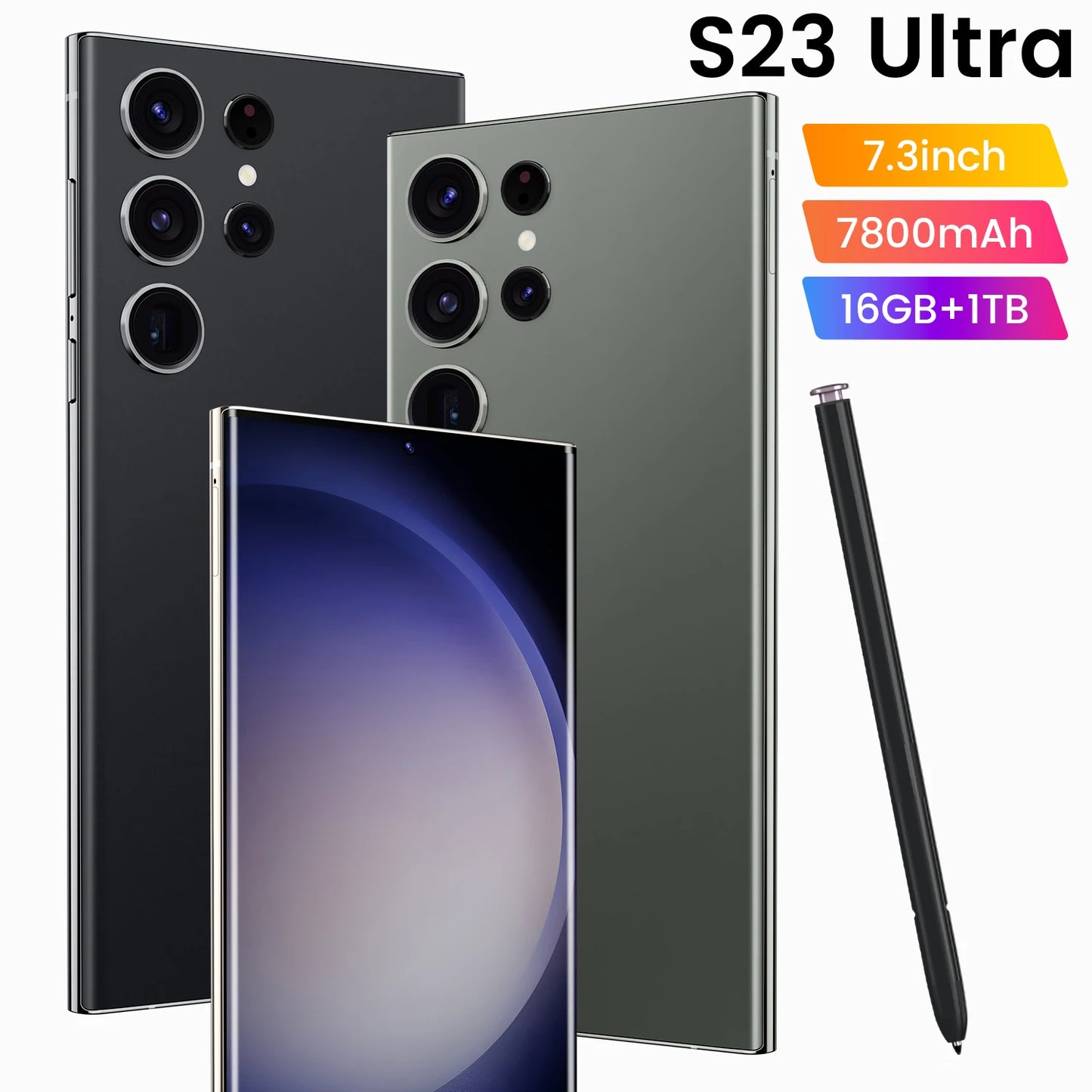 Ultra Crossover S23 ultra Smartphone 7.3 Inch High-definition Large Screen 5G Android 13 Phones