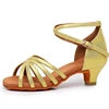 Girls' Ballroom/Latin Dance Shoes with Microfiber Upper Cowhide Outsole Suedette Lining 4.5cm Heel-Stage Performance Shoes