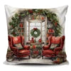 Super Soft Personalized Christmas Tree Cushion Cover Home Decorative Pillowcase with Sublimation Printing