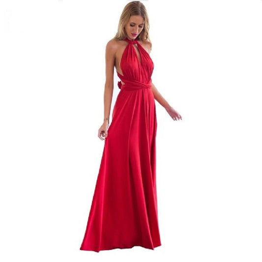 Women Sexy Multiway Wrap Convertible Boho Maxi Bandage Long Dress Party Bridesmaid Infinity Robe