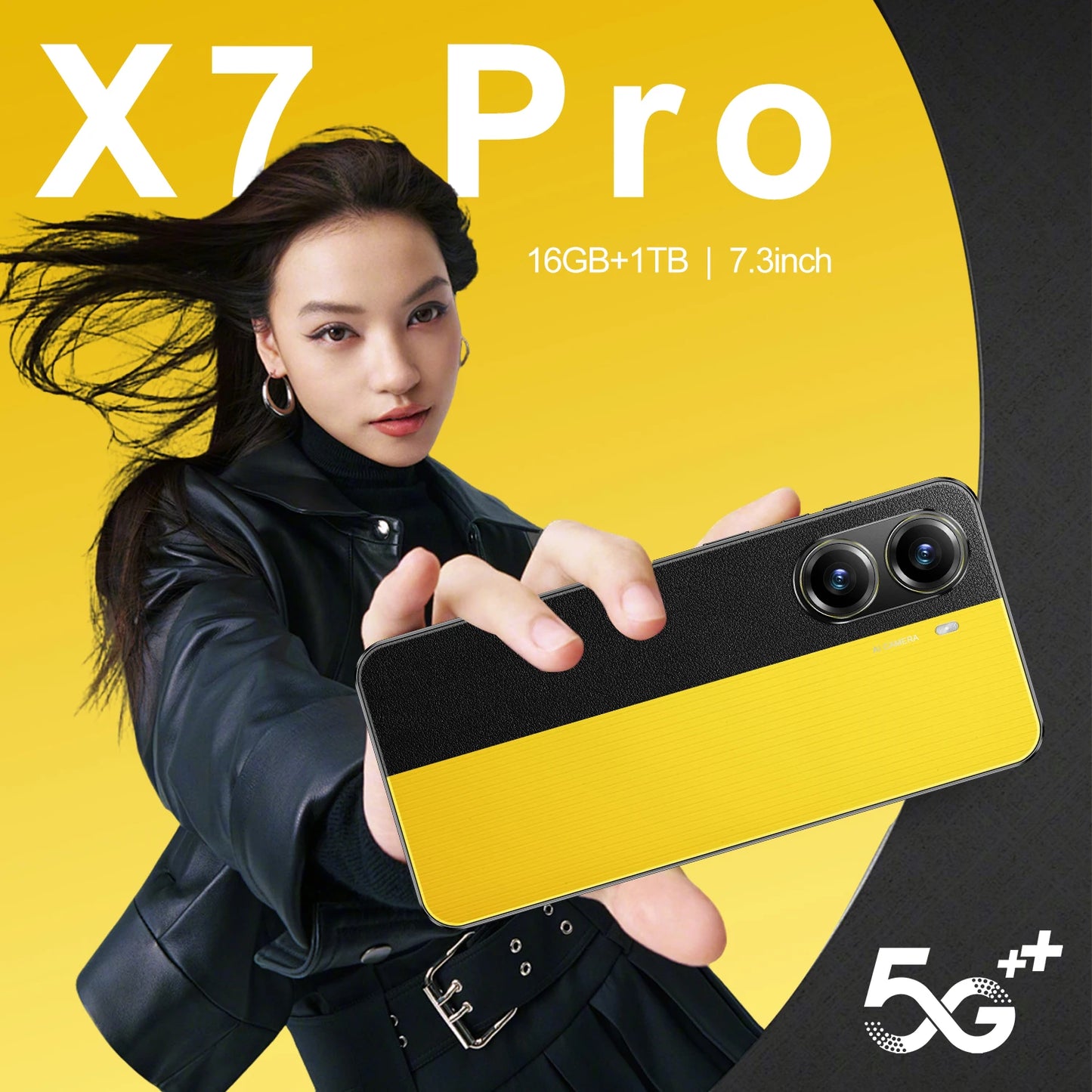 X7 Pro 5G Smartphone with 7.3-Inch AMOLED 120Hz 8000mAh Charging 16GB+1TB High-Mega Camera 12GB RAM