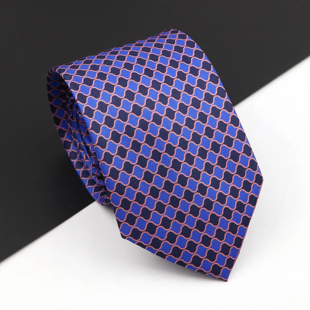 Novelty Men's Formal Ties 7cm Soft Silk Necktie