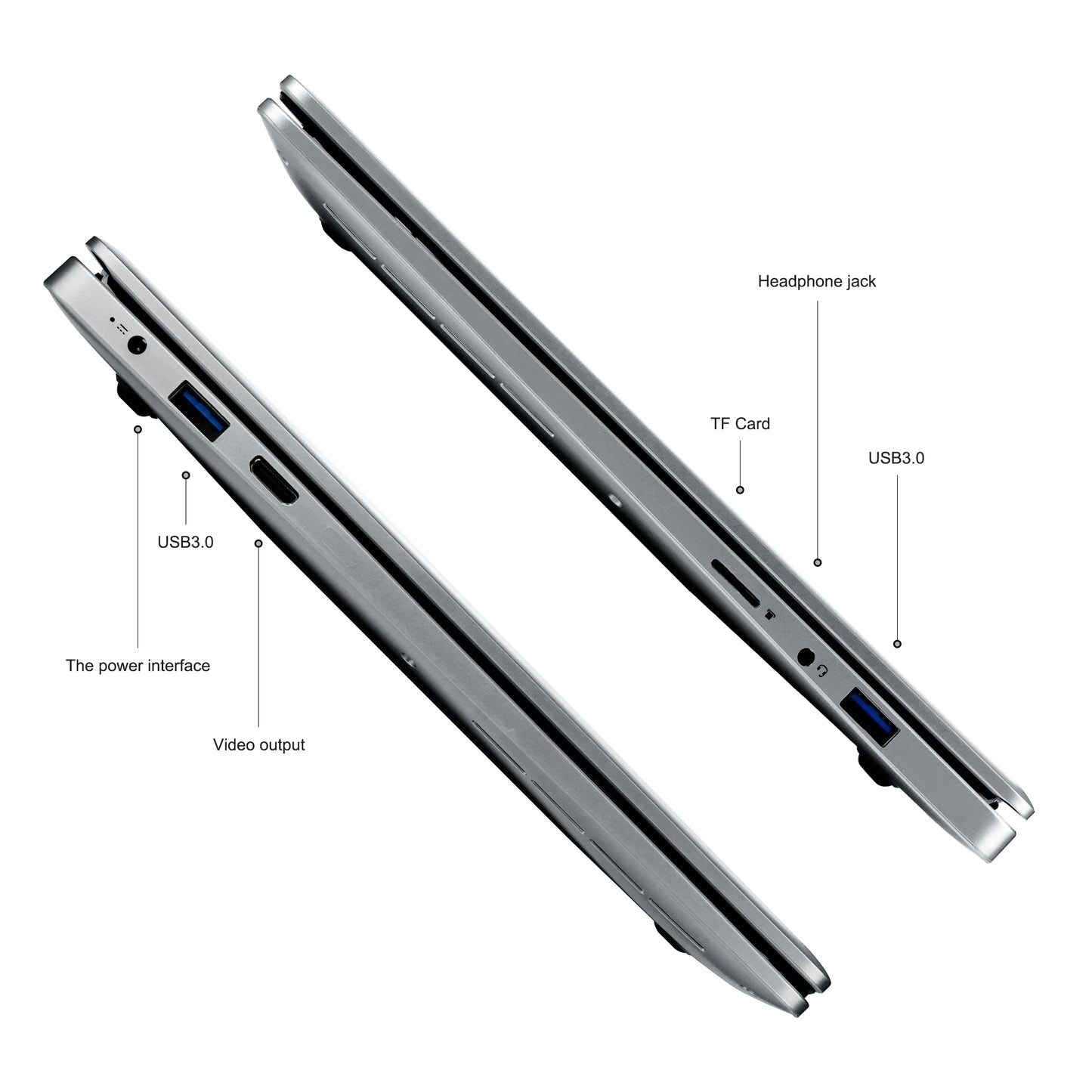 14 Inch Netbook Intel Celeron N4500 Quad Core 8GB 512GB SSD Plastic Body Light Weight Laptop for Work Study