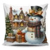 Super Soft Personalized Christmas Tree Cushion Cover Home Decorative Pillowcase with Sublimation Printing