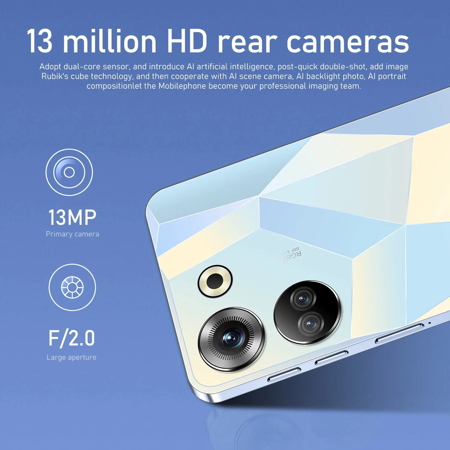 Brand New C20pro Version Android 14.0 HD Screen Dual SIM Card LTE Cellular 3G OTG Fingerprint Fast Charging 5g Smartphone