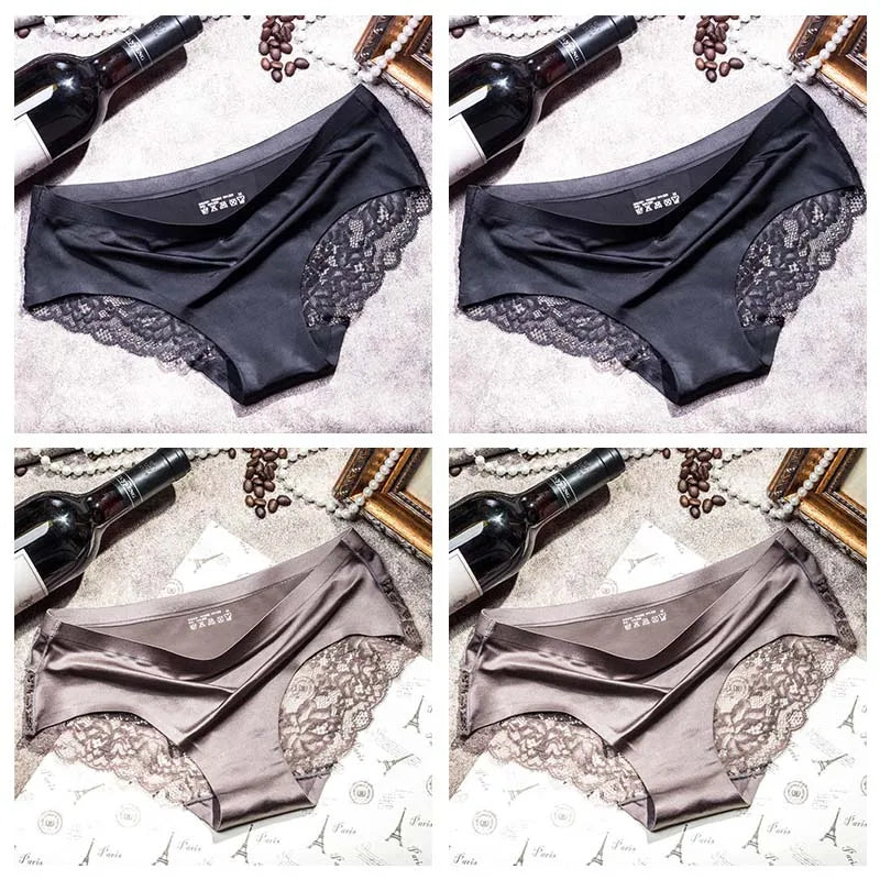 4pcs Lace Panties Women Seamless Underwear Plus Size