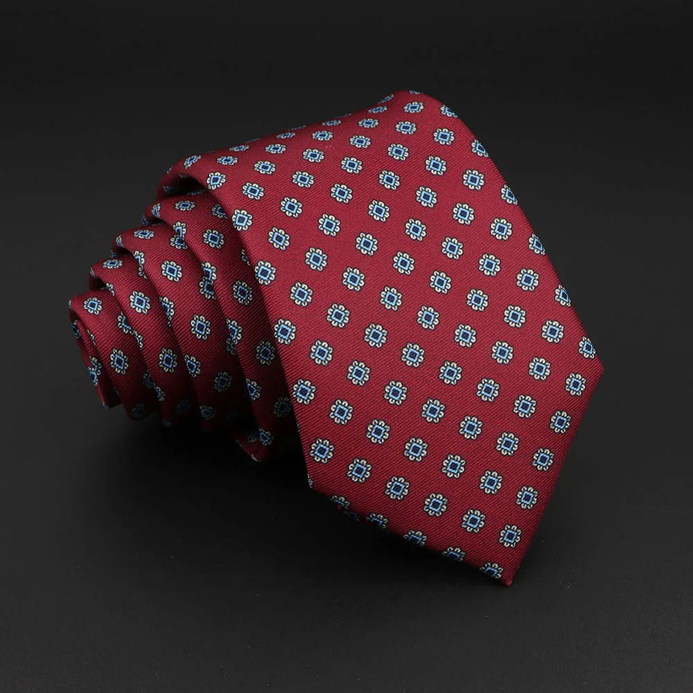 Novelty Men's Formal Ties 7cm Soft Silk Necktie