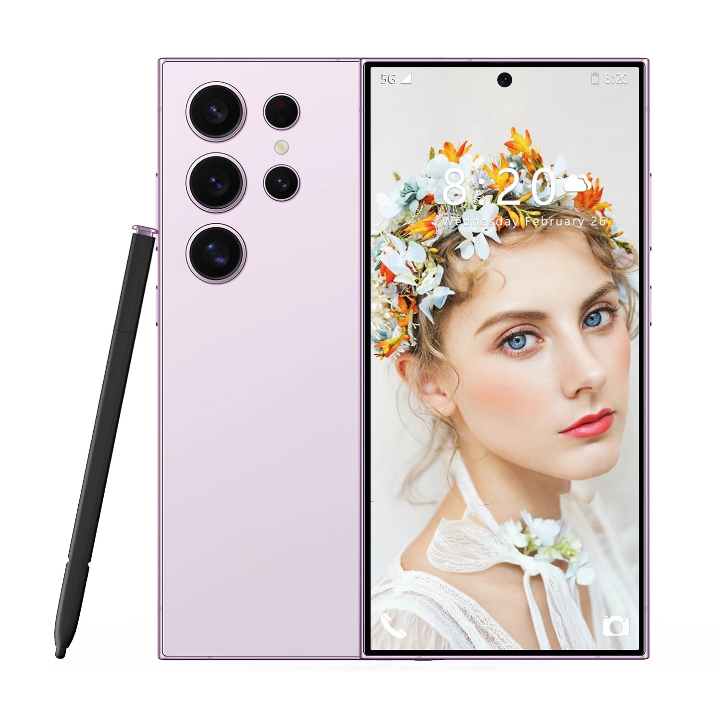 2025 S24 Ultra 7.3 5G Smartphone 16GB+1TB Android HD LCD 65W S Pen Mobile Gaming Phone with WIFI French & Spanish LTE Cellular