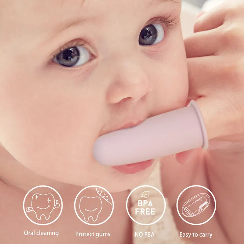 Children's Teeth Oral Care Cleaning Brush Baby Health Finger Toothbrush Newborn Baby Items Travel Portable Accessories