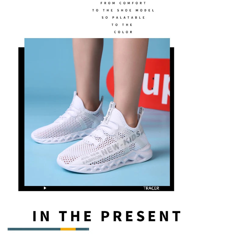 Girl or Boy Light Mesh Sumer Sneakers Shoes 4-6Yrs