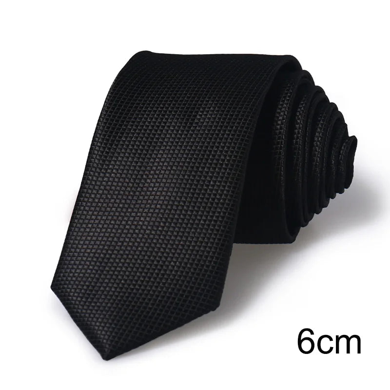 British Style Sale Mariage Waterproof Necktie Formal Black Solid Color Unisex Stripe Shape Men's For Gift Lapel Neck Tie Women