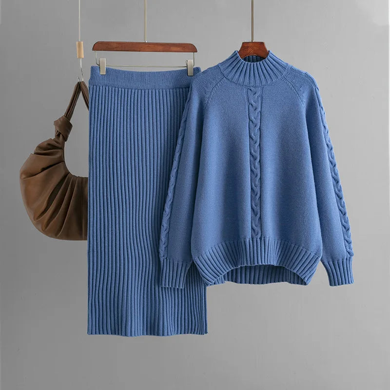 Women's Two-Piece Winter Set Knit Sweater & Pants