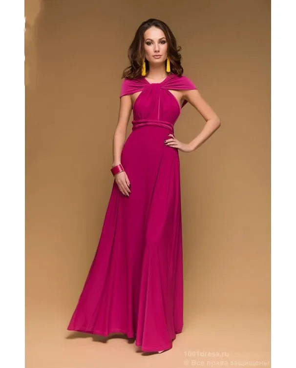 Women Sexy Multiway Wrap Convertible Boho Maxi Bandage Long Dress Party Bridesmaid Infinity Robe