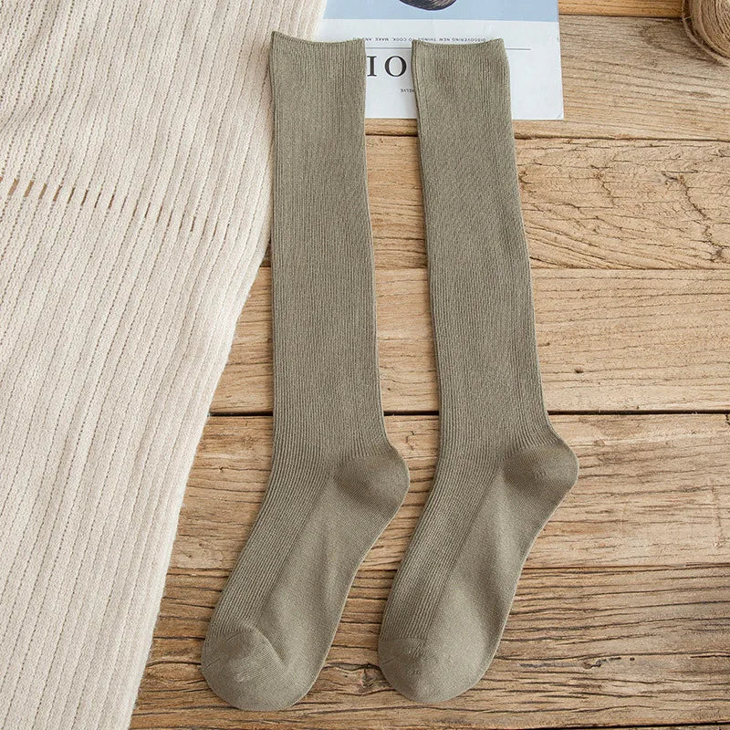 10 Colors Women's Cotton Socks Long Socks